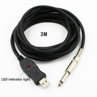 Visland USB Guitar Cable, USB Interface Male to 6.35mm Mono Male Electric  Guitar Cable, Computer Audio Connector Cord Adapter for Laptops Music  Instrument Recording Singing Etc 