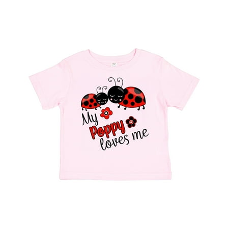 

Inktastic My Poppy Loves Me with Cute Ladybugs Gift Toddler Boy or Toddler Girl T-Shirt