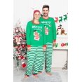 thumbnail image 2 of Matching Family Pajamas Sets Holiday Deer Letter Stripe Tops Pants, 2 of 8
