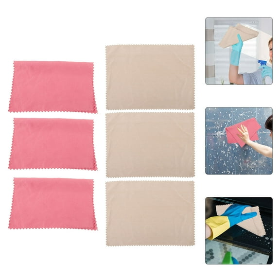 Milisten Microfiber Fish Scale Towels 6-Pack Assorted Colors Super Absorbent Kitchen Cleaning Cloths