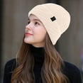 thumbnail image 2 of Hauaitttt Winter Warm Daily Fashionable Elastic Casual Slouchy Hat Suitable for Man and Woman Hat to Cover Ears Snow Hats for Women Winter Hats for E Cold Winter Gear Warm Baseball Caps for Men Face, 2 of 7
