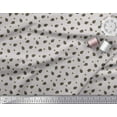 thumbnail image 3 of Soimoi Gray Japan Crepe Satin Fabric Oaknut & Fruits Print Sewing Fabric BTY 42 Inch Wide, 3 of 3