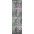 thumbnail image 2 of Addison Rugs Mayfield Premium Machine Washable Transitional Geometric Sage Runner Rug, 2'3" X 7'6" Machine Washable Transitional Geometric Sage Oversized Sherpa Throw Blanket, 2 of 6
