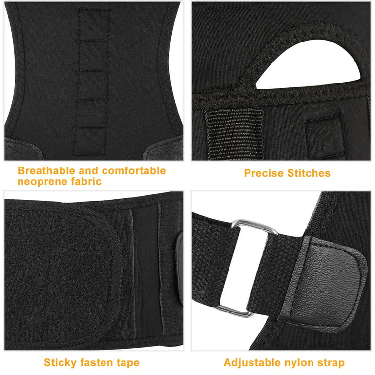  Thoracic Back Brace Posture Corrector - Magnetic Support for  Neck Shoulder Upper and Lower Back Pain Relief - Perfect Posture Brace for  Cervical Lumbar Spine - Fully Adjustable Belt (Beige, Small) 
