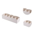 thumbnail image 3 of Diseño fresco Cajón de plástico Organizador Corbata Sujetador Calcetines Contenedor de almacenamiento Divisor multipropósito Cajas de Almacenamiento y organización del hogar blanco 6*26.5*8 cm Yuarrent HA0024-01B, 3 of 6