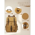 thumbnail image 4 of KL928 Vintage Canvas Backpack,Casual Daypack Backpacks for Men Women,Large Capacity Laptop Bag Travel Hiking Camping Rucksack,Brown, 4 of 7