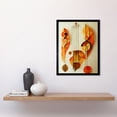 thumbnail image 2 of Modern Abstract Musical Symbol Clef and Staff in Warm Autumn Colours Art Print Framed Poster Wall Decor 12x16 inch, 2 of 5