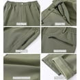 thumbnail image 6 of Taigaofy Men's Winter Fleece Lined Hiking Pants With Zip Pockets Waterproof Quick-Dry Travel Fishing Work Outdoor Pants Army Green M, 6 of 8