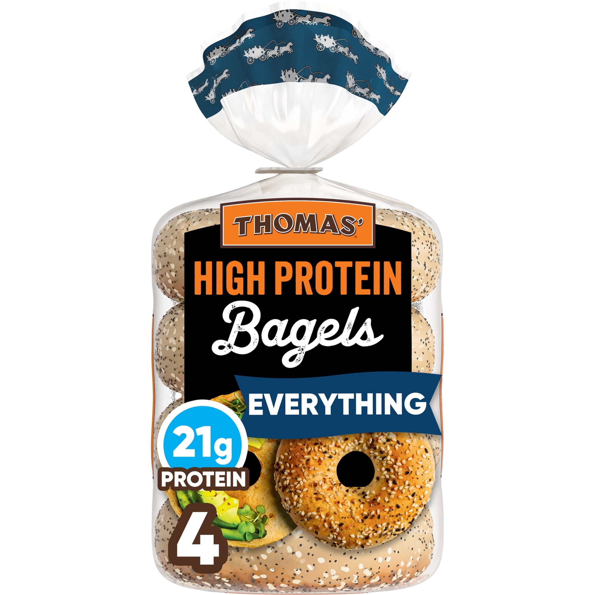 Sola Bread Blu-Berry Bagels, Non-GMO, 12 oz, 4 Count