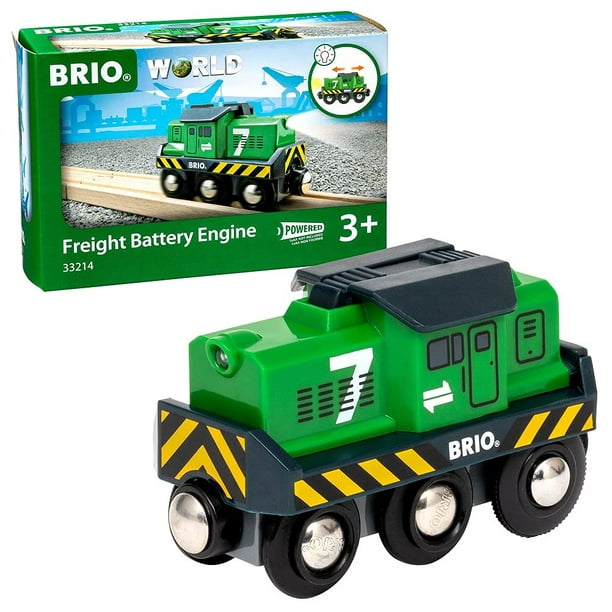 BRIO World 33214 - Moteur de Batterie de Fret - 1 Pièce de Train Jouet en Bois pour les Enfants de 3 Ans et Plus, Vert