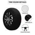 thumbnail image 2 of Yiaed Paisley2 Print Tire Wheel Cover, Waterproof Spare Tire Cover Fit for Jeep, Truck,Trailer, RV, SUV, Camper and Most Vehicle-15 inch, 2 of 6