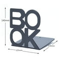 thumbnail image 4 of 1 Pair BOOK Letter Metal Bookshelf Office Decoration -Slip Bookends, 4 of 7