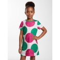 thumbnail image 4 of Kids Cool Short Sleeve Dress Comfort-Fit Crewneck Play Dress for Girls Junior Girls Age 7-13 Basic Design, 4 of 6