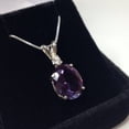 thumbnail image 2 of 8 ct Oval Cut Alexandrite Necklace Large Color Change Sapphire Alexandrite Lab June Birthstone Gift, 2 of 2