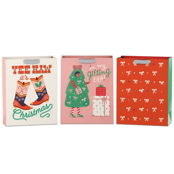 Hallmark 3-Pack Multicolored Large Holiday Gift Bags (In My Gifting Era)