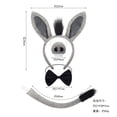 thumbnail image 1 of KAKOWELY juego de disfraz de burro: orejas de burro, diadema, nariz, pajarita y cola. Accesorio divertido para Halloween, carnaval, cosplay., 1 of 4
