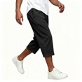 thumbnail image 6 of yillto Mens Capris Pant Loose Hiking Casual Sweatpant Pants Elastic Waist Summer Shorts Joggers with Pockets, 6 of 7