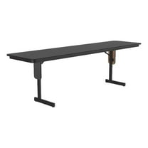 Correll SP 24x96 Contemporary Metal/Wood Folding Seminar Table in Black Granite