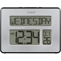 La Crosse Technology Atomic Digital Wall Clock with Calendar, 513-1419B