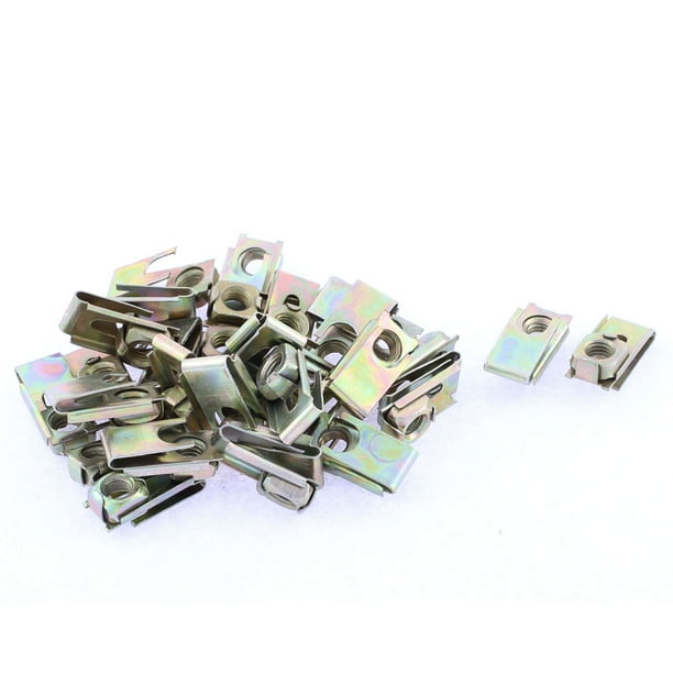 30 Pcs Spring Metal Car Panel Fender Spire Screw UType Clips 12.4mm x