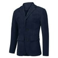 thumbnail image 6 of Men's Vintage Corduroy Blazer Casual Work Wear Single Breasted Sports Coat Fashion Solid Color Formal Classic Jacket with Pockets, 6 of 6