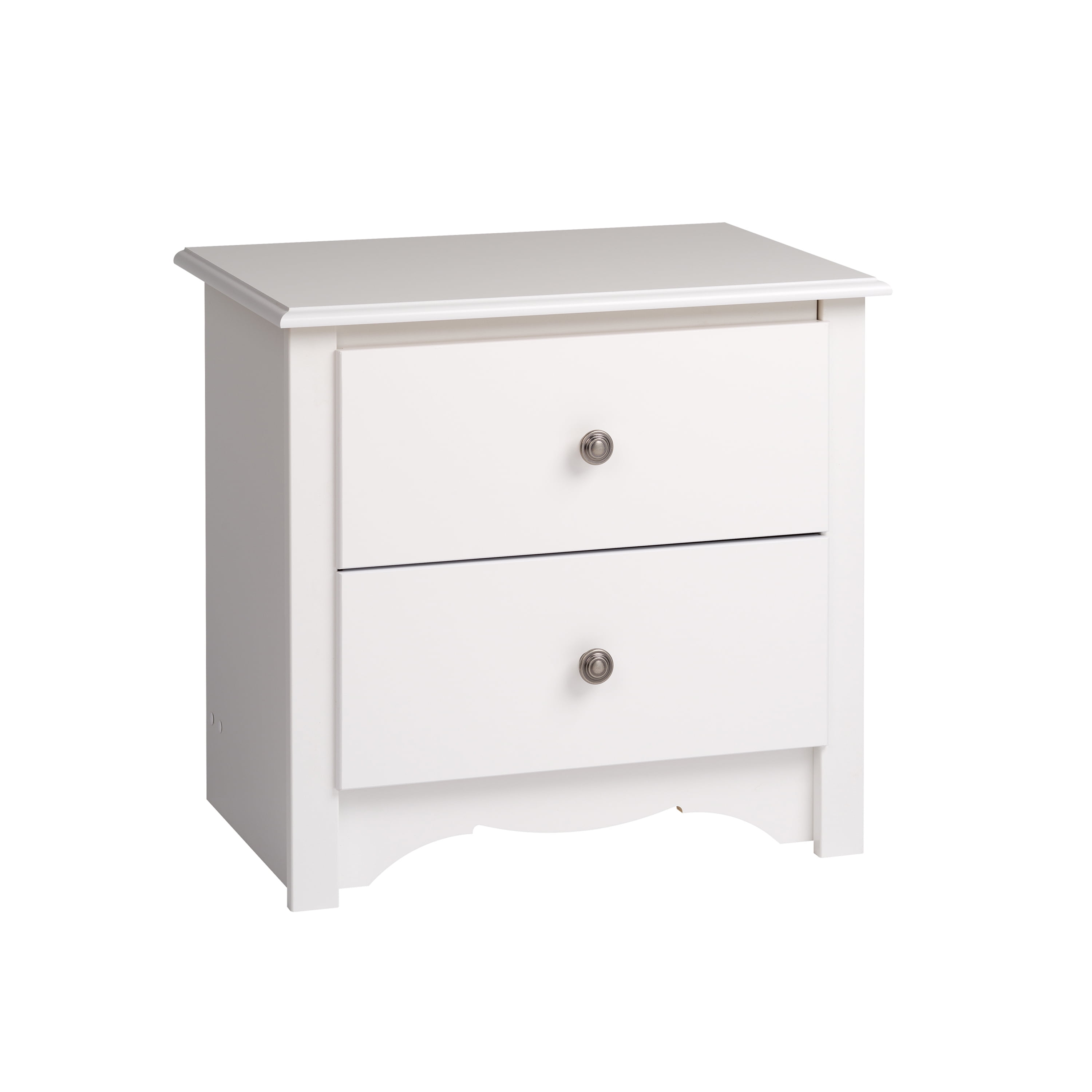 Prepac Monterey 2-Drawer Nightstand, White - Walmart.com - Walmart.com