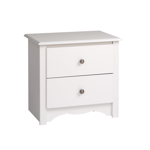 Prepac Monterey 2 Drawer Nightstand White Walmart Com Walmart Com