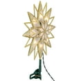 thumbnail image 4 of Northlight Lighted Geometric Frosted Star Christmas Tree Topper - 12.5" - Gold, 4 of 5