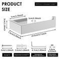 thumbnail image 2 of Dznils Wall Mounted Stainless Steel Square Toilet Paper Holder, Polished Chrome, 2 of 11