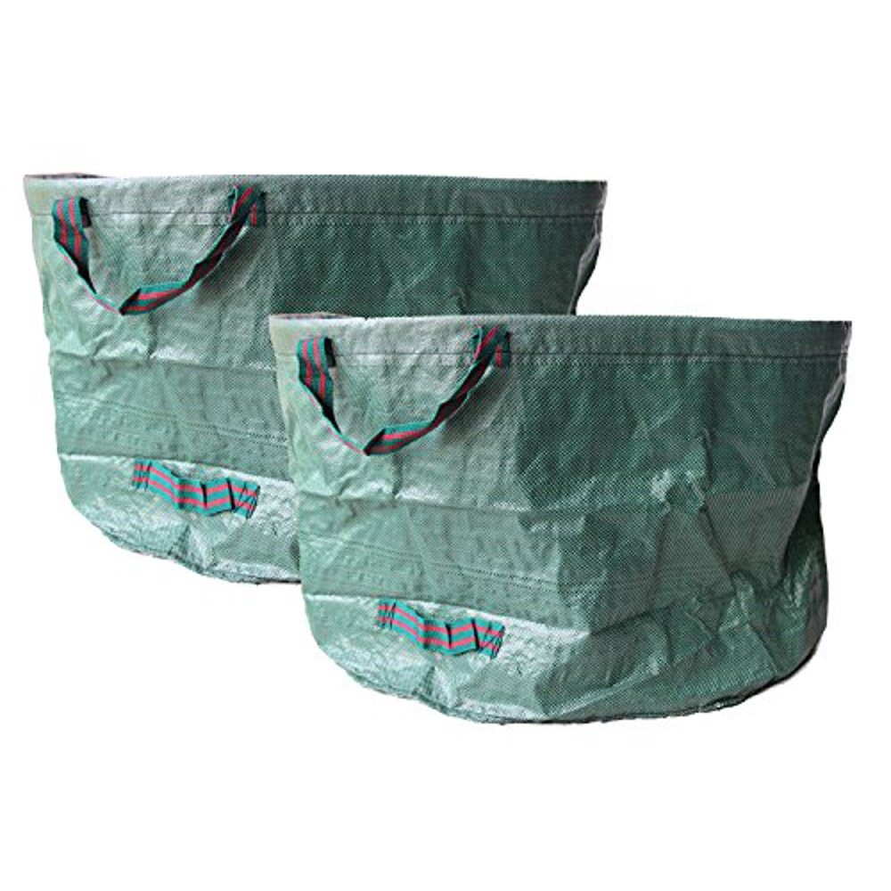 Walkingpround 2 Pack PopUp Garden Waste Bags 63 Gallons Lawn & Leaf