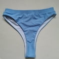 thumbnail image 5 of Swimsuits for Women,Women's Bikini Solid Set Swimsuit Two Piece Filled Soild Swimwear Beachwear Light blue XL(XL), 5 of 5