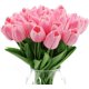 thumbnail image 1 of Tulipanes rosados artificiales de tacto real, 24 piezas, para decoración del hogar, ramo de boda, fiesta, centros de mesa, decoración de ramo de novia (rosa), 1 of 4