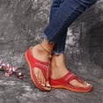 thumbnail image 6 of YOUYEDIAN Orthopedic Sandals for Women 2026 Summer Dressy Open Toe Arch Support Shoes Wide Hiking Non Slip Slip on Slippers (Red), 6 of 7