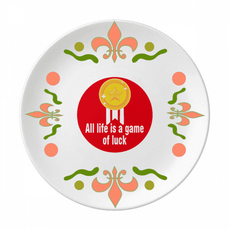 

Film Words Life Game Luck Flower Ceramics Plate Tableware Dinner Dish