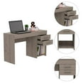 thumbnail image 4 of TUHOME Ibare Two Drawer Computer Desk- Engineered Wood Desks in  Gray, 4 of 9