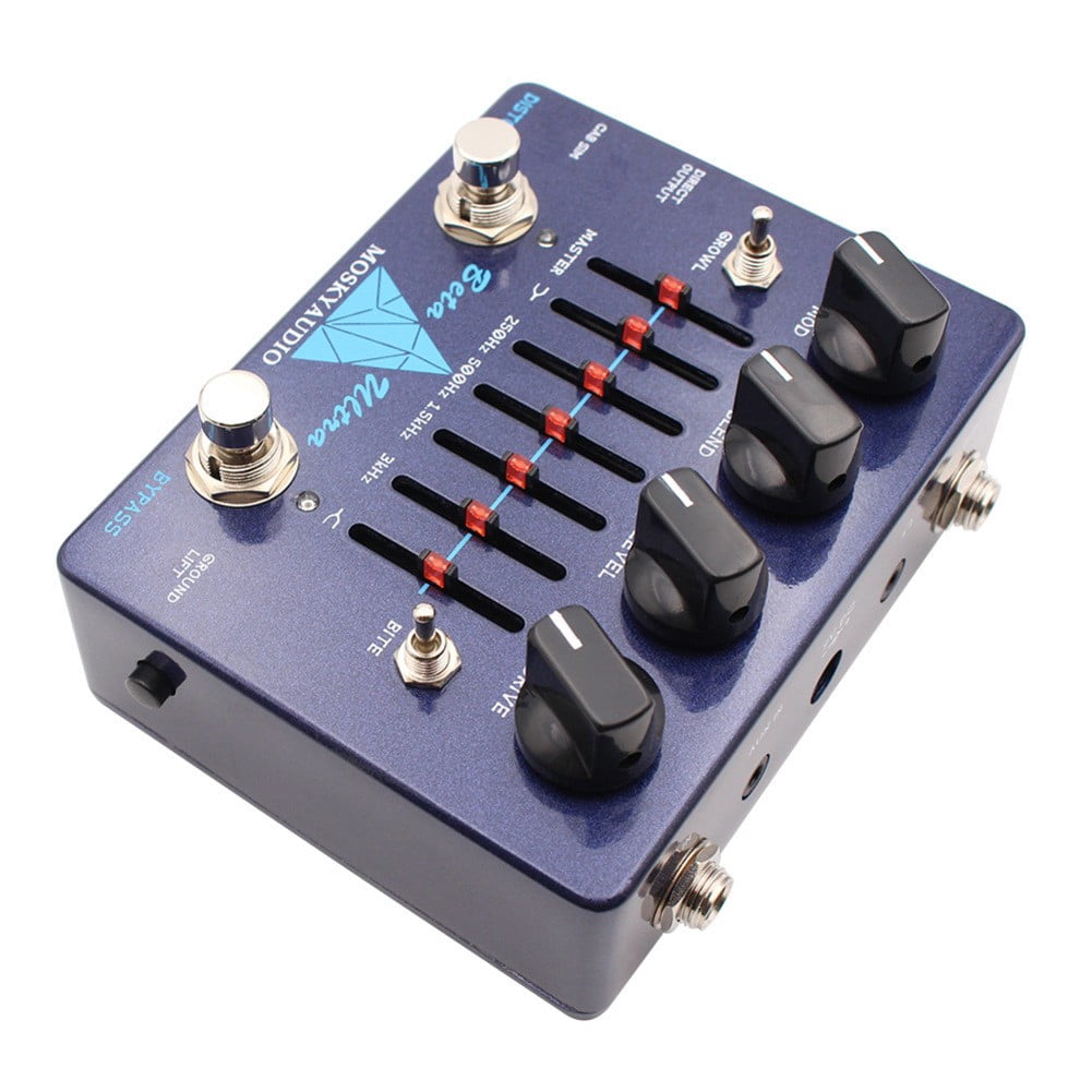 AFQH 1pc Guitar Distortion Preamp Metal Ultra Bass Effector VersatileWith 6-Band EQ & Headphone Output Electric Guitar Accessories