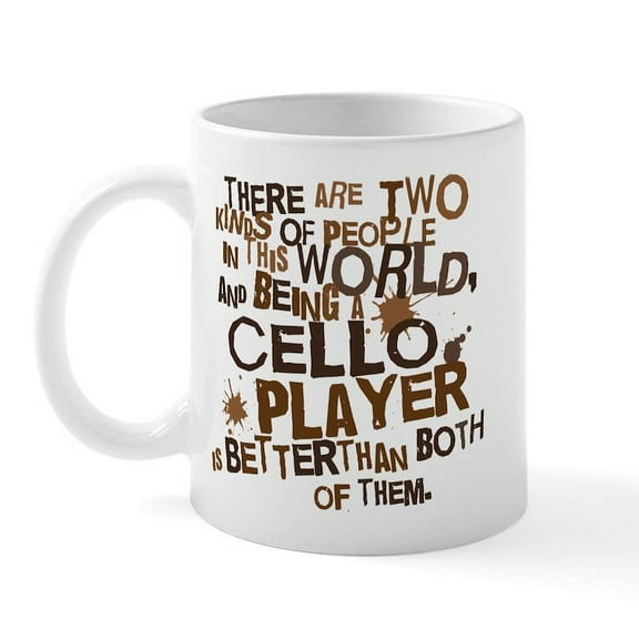 CafePress - Cello Player Mug - 11 oz Ceramic Mug - Novelty Coffee Tea Cup