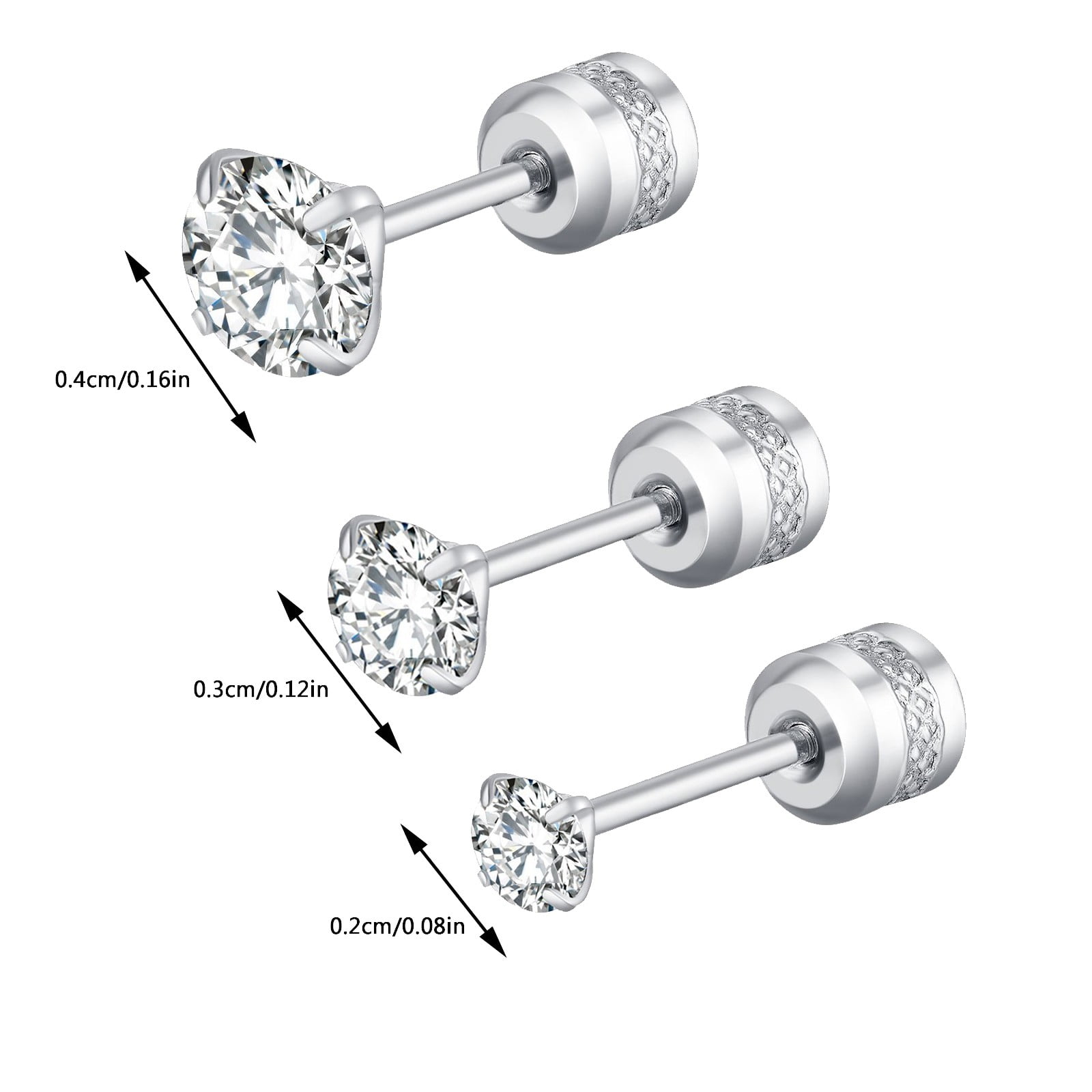 5 Ct Moissanite Diamond Stud Sterling Silver Earrings - DAEM0001. Free  Shipping, Easy 30 Days Returns and Exchange, 6 Month Plating Warranty.