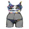 thumbnail image 2 of Women‘s Lace-up Printed Brazilian Fishnet Swimsuit, 2 of 4