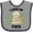Heather and Black, variant on Inktastic Cute Sloth I Love My Papa with Green Leaves Boys or Girls Baby Bib