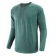 thumbnail image 2 of Hombres Cuello Redondo Manga Larga Raglan Diario Slim Fit Botones Pullover Camisas Tops Blusa Pompotops oipoqjl7731, 2 of 3