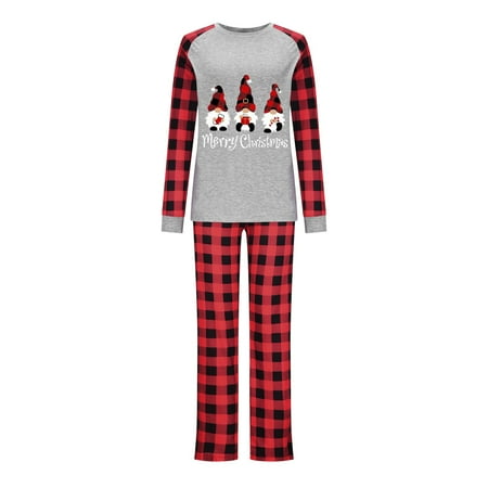 

KEJIG Stylish Christmas Fashion Women Mommy Printed Top+Pants Family Matching Pajamas Set