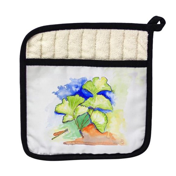 Betsy Drake PT152 Ginko Leaves Pot Holder