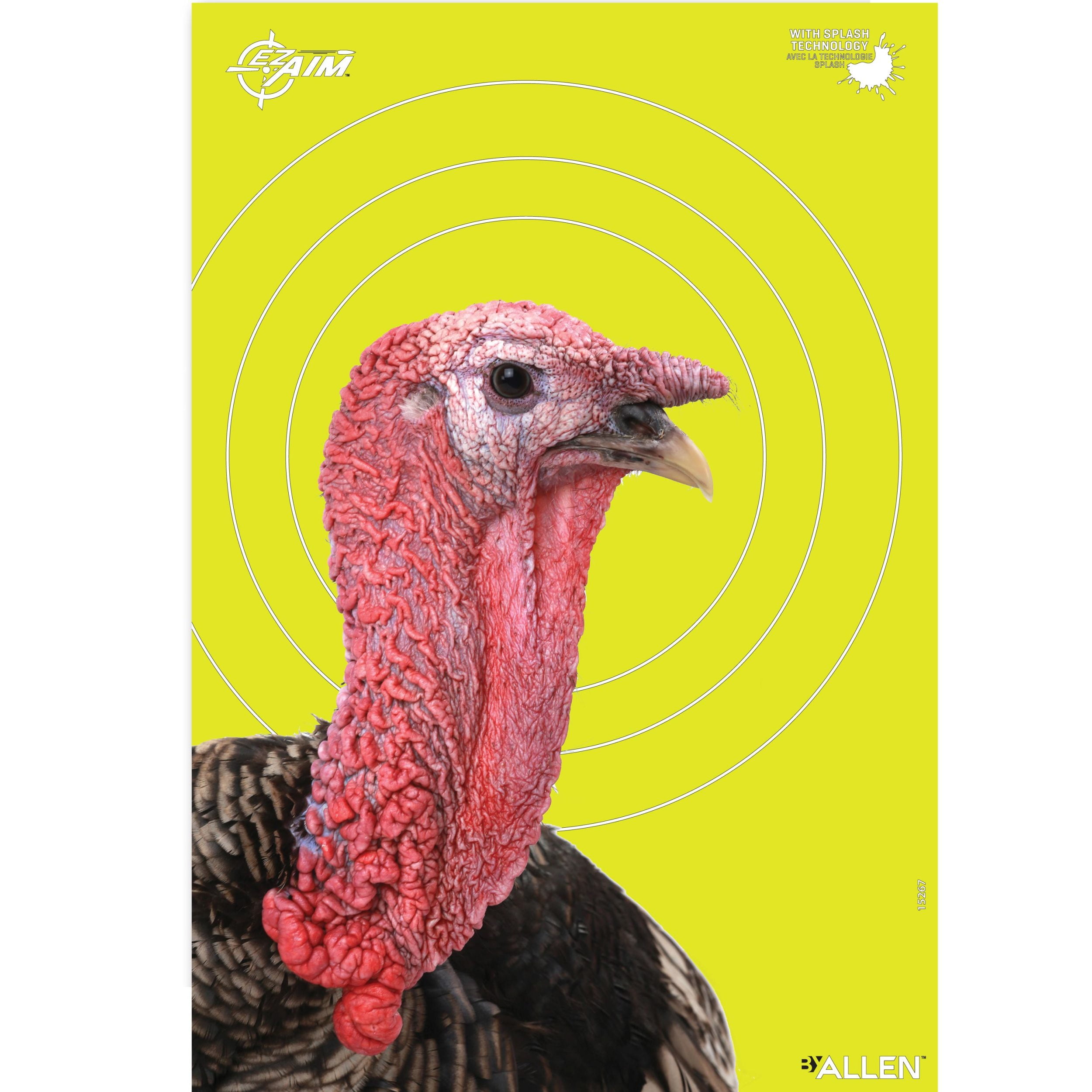 Ez Aim Splash Paper Turkey Shooting Targets, 12'W x 18'H, 8-Pack, Black