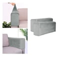thumbnail image 3 of 2pieces Sofa Armrest Cover Polyester Stretch Furniture Chair Arm Protector Anti-slip Machine Washable Armchair Cover - Gray, 3 of 6