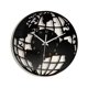 thumbnail image 4 of Reloj de pared acrílico con diseño de mapa del mundo, movimiento preciso, decoración del hogar, color negro 30 centímetros, 4 of 9