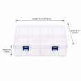 thumbnail image 2 of Detachable Transparent Plastic Compartment Organizer, 9.1 x 6.3 x 2.4in Clear Jewelry Storage Box for Small Parts and Beads, Fishing Gear Container with Dividers F, 2 of 3