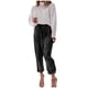 thumbnail image 1 of Pantalones Casual Tallas Grandes Elastic Waist Pantalones de tela con lentejuelas altas, cintura con volantes, cinta de estilo de pie a la , pantalones sexis para mujer, 1 of 5