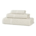 thumbnail image 2 of Superior Juno Viscose Cotton Blend Medium Weight 3 Piece Towel Set, Beige, 2 of 11
