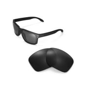 Walleva Black Replacement Lenses for Oakley Holbrook Sunglasses